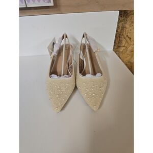 Women's Milan Pearl Slingback Heels - A New Day -  Ivory  - Size 6 Women's NIB